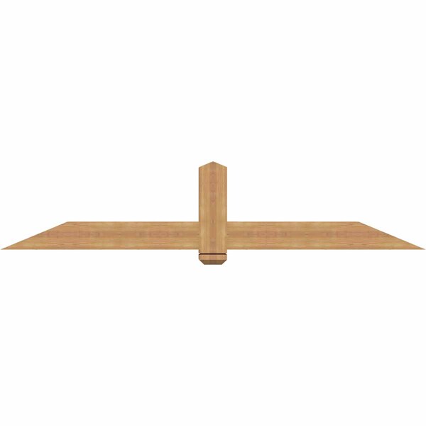 Ekena Millwork Eugene Smooth Timber Gable Bracket, Western Red Cedar, 84"W x 17"H x 5 1/2"D x 5 1/2"F, 5/12 Pitch GBW084X17X0606EUG00SWR - main